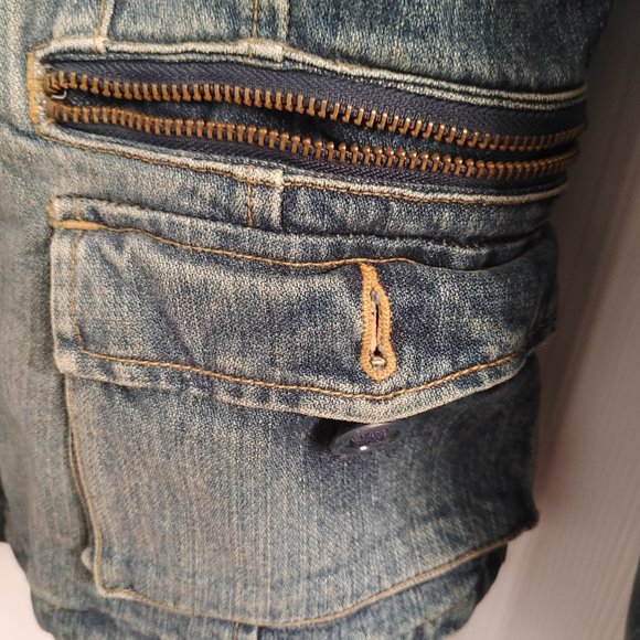 Zippered Denim Jacket - Picture 2 of 6